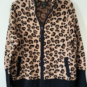 Rachel Zoe long sleeve zip up sweater